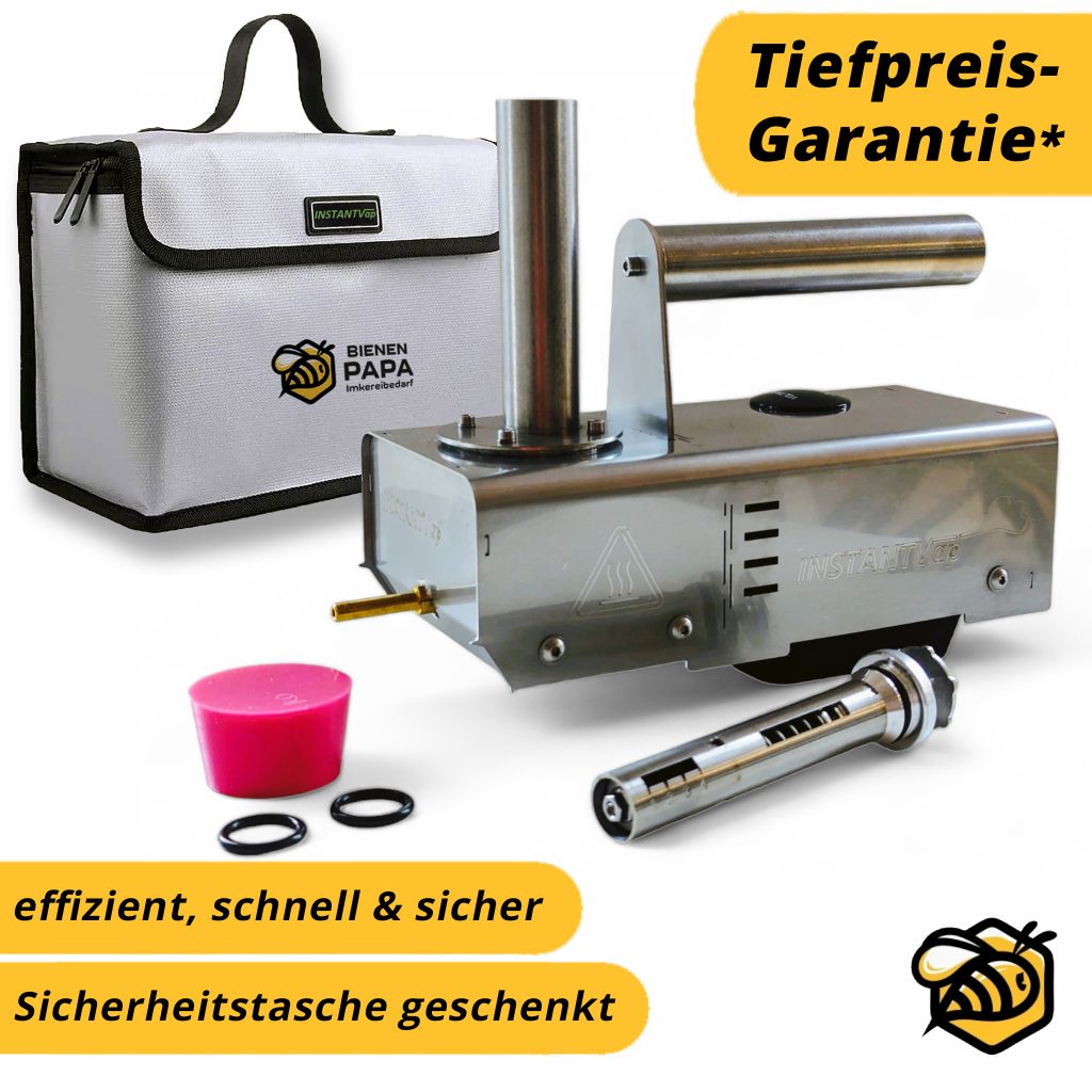 InstantVap 18V Oxalsäureverdampfer mit Akku Makita Bosch Dewalt Metabo Milwaukee Parkside ohne Koffer ähnlich ProVap 18 günstig Tiefpreis Tasche und Reinigungskappe kostenlos